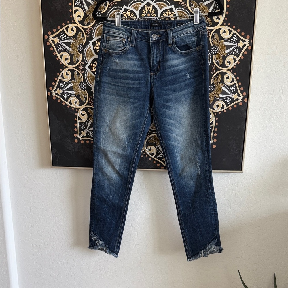 Miss Me Distressed Blue Ankle Jeans
